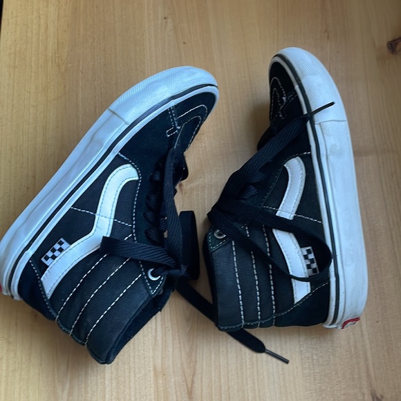 Vans Off The Wall High Top Black Suede Skateboard Shoes 500714 - Picture 5 of 14